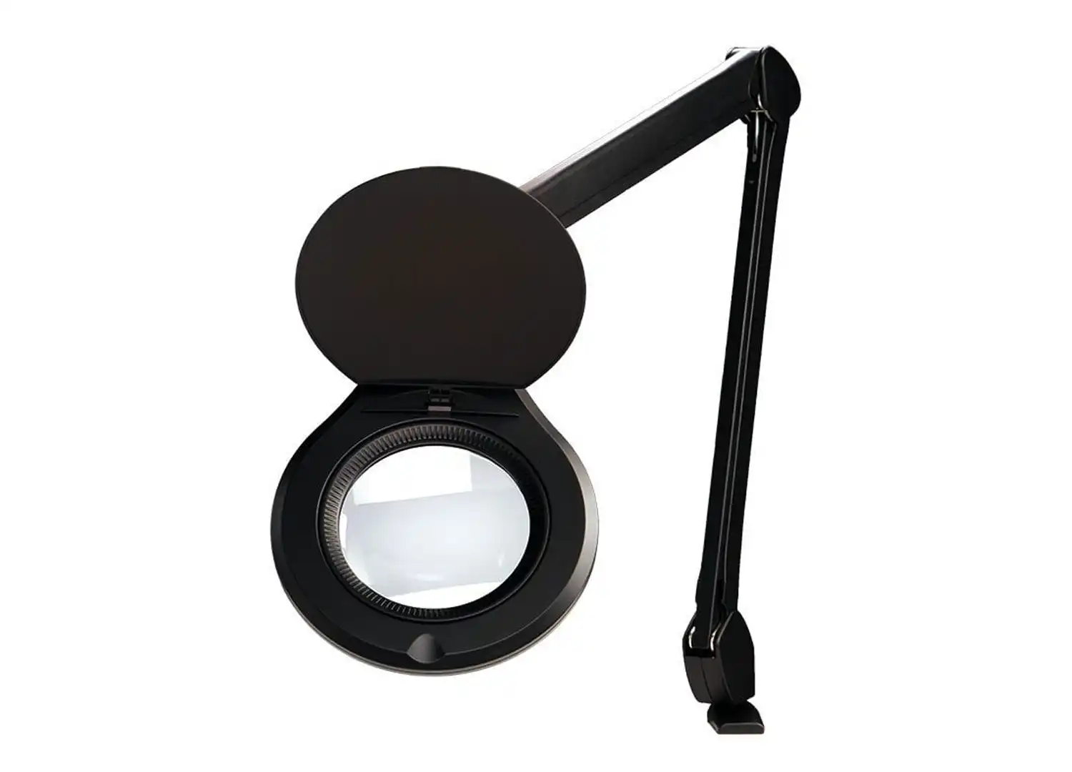 Accu-Lite 5″ Round LED Magnifier; 5 Diopter (2.25x); Black Finish