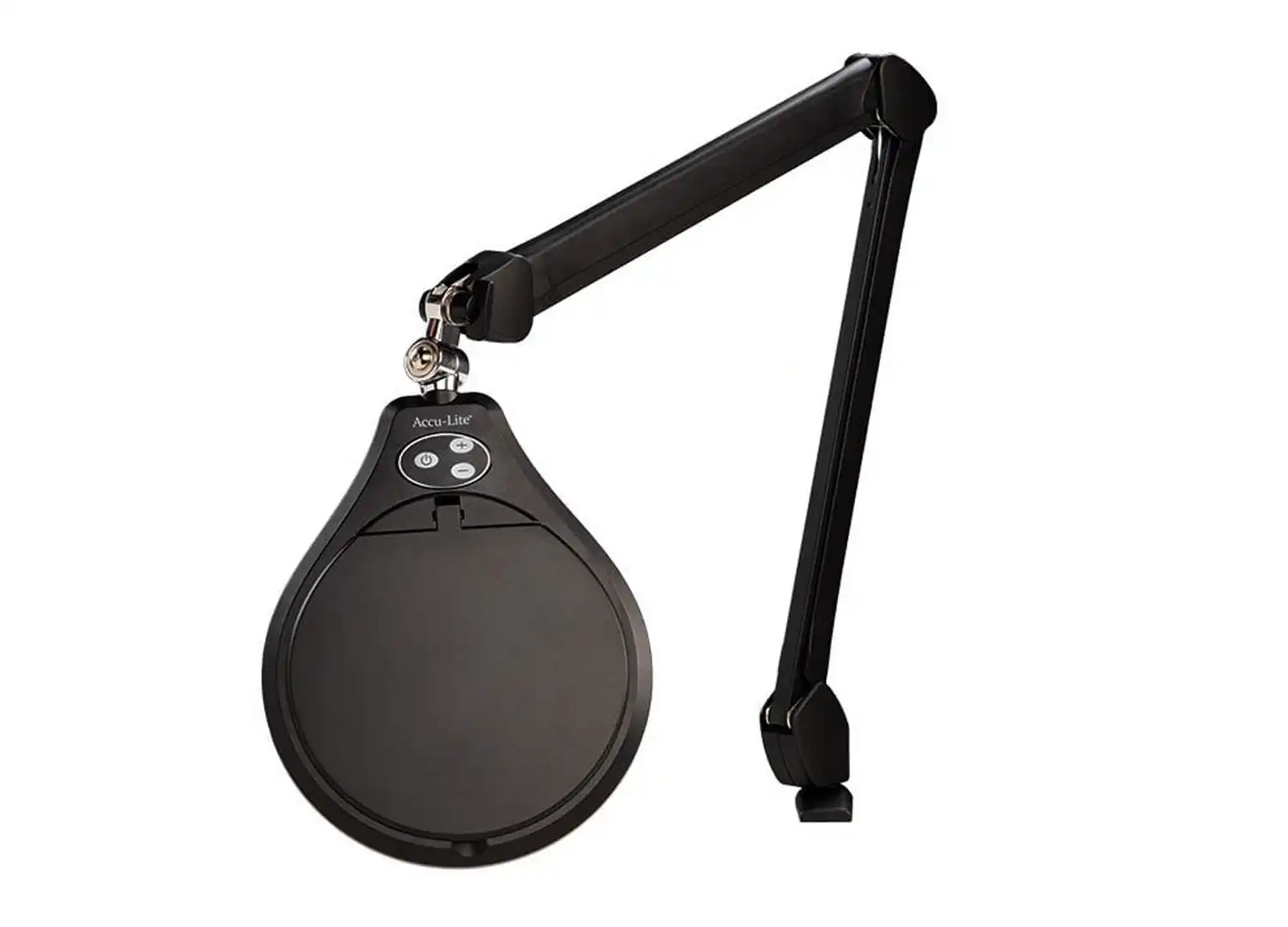 Accu-Lite 6″ Round LED Magnifier; 5 Diopter (2.25x); Black finish