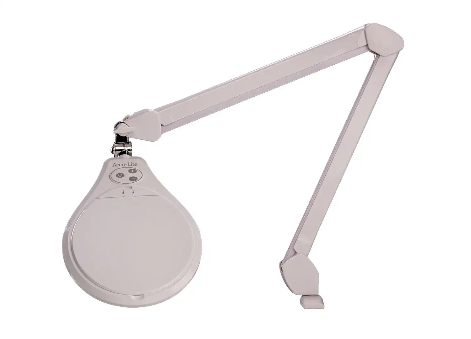 Accu-Lite 6″ Round LED Magnifier; 5 Diopter (2.25x); White finish
