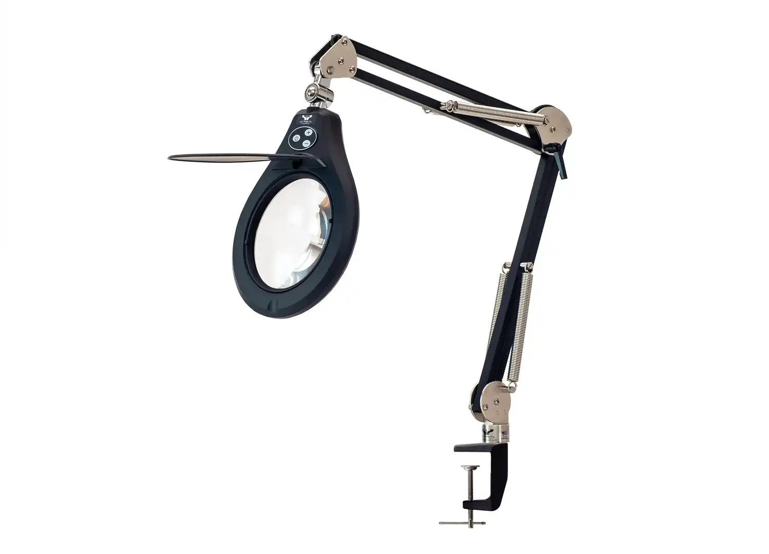 Accu-Lite 6″ Round LED Magnifier – Metal Articulating Arm; 3.5 Diopter (1.88x); Black Finish