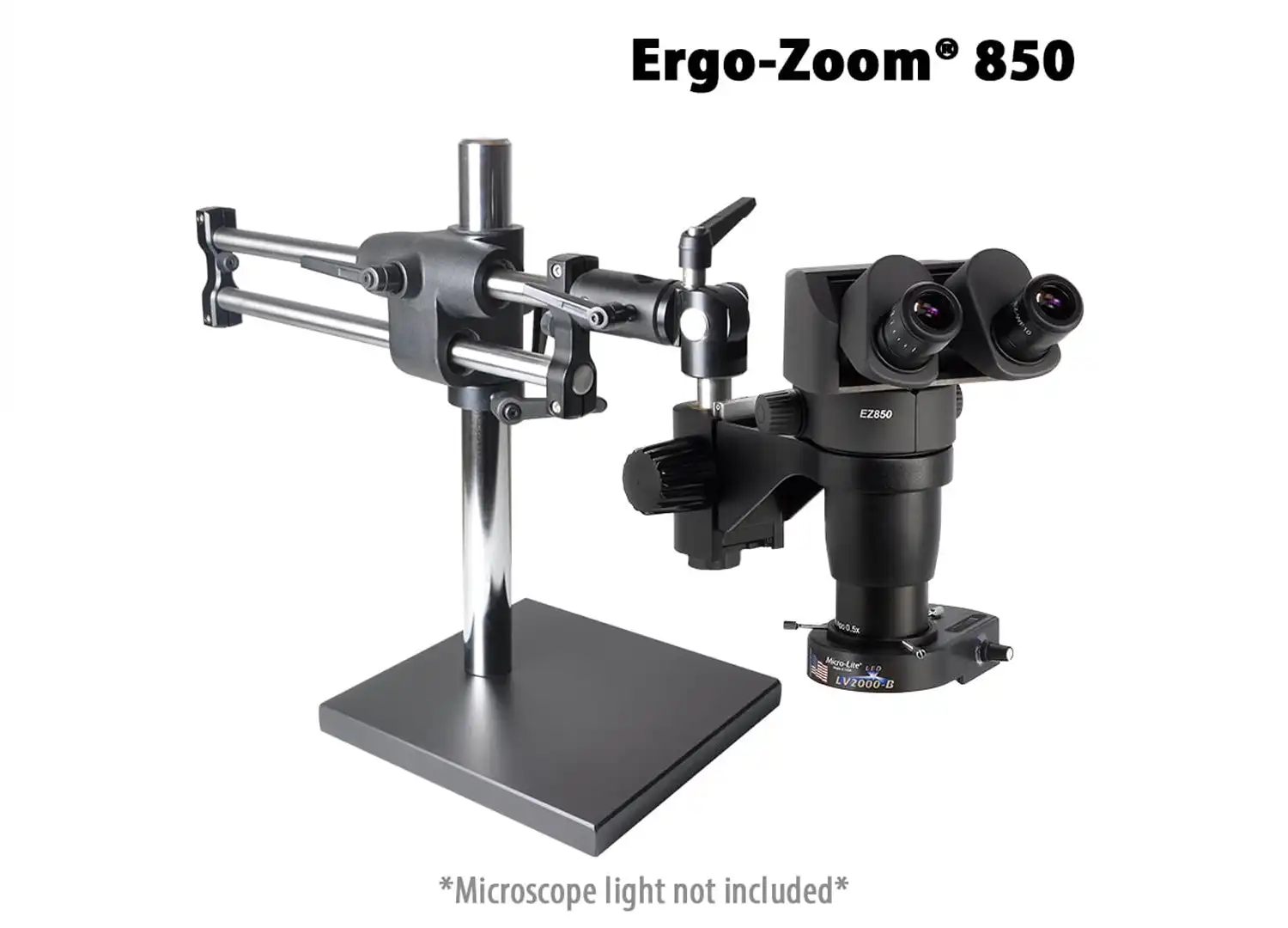 Ergo-Zoom 850 – Binocular Microscope on Ball Bearing Base – ESD Safe