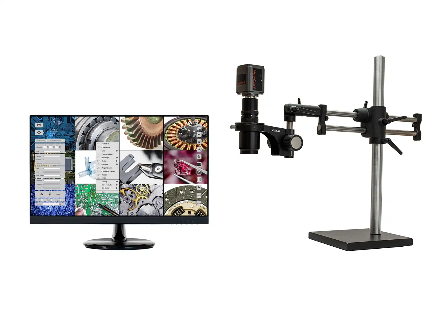 MacroZoom HD Digital Microscope System – 22″ LCD Monitor – Ball Bearing Base
