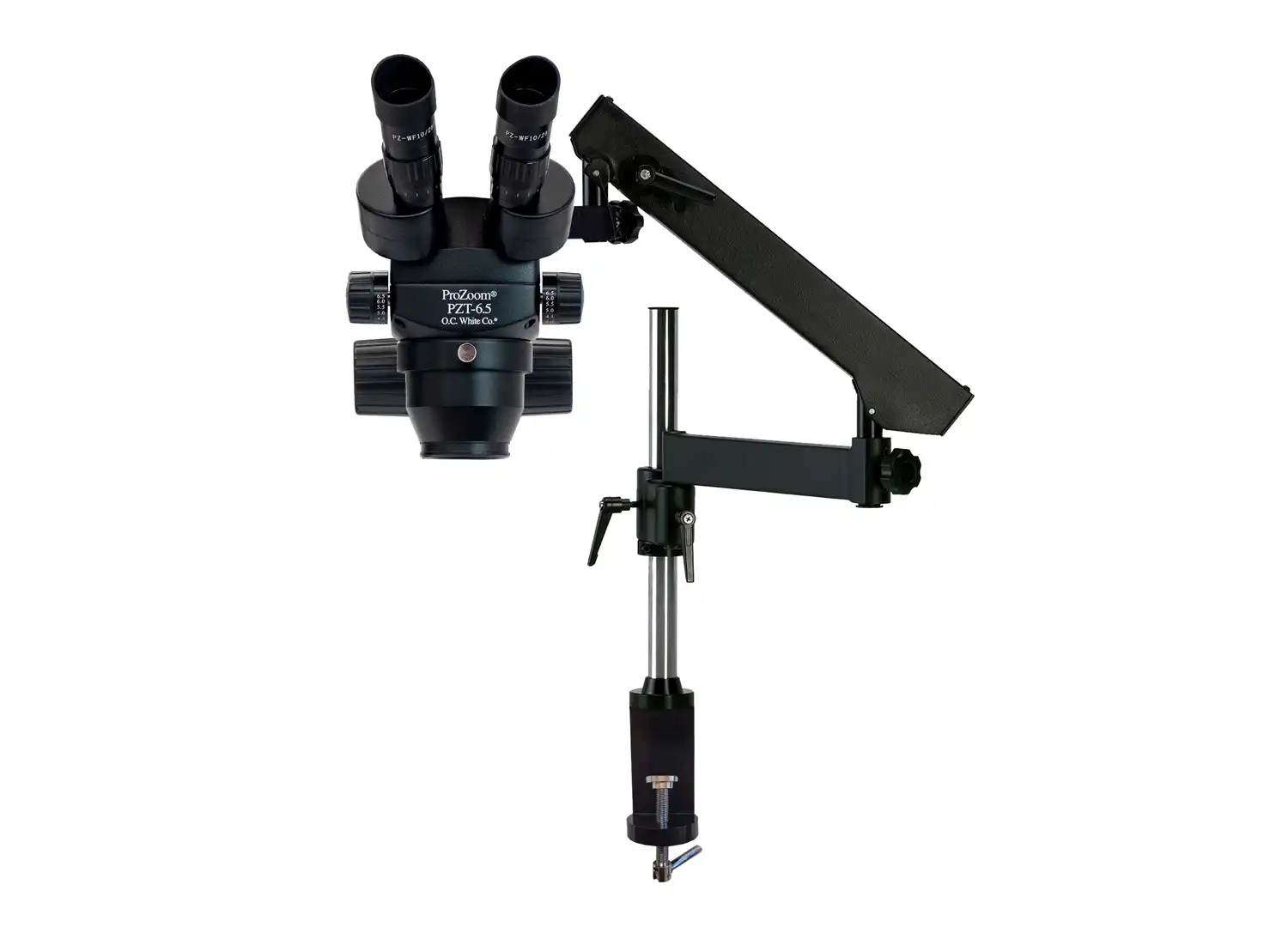 ProZoom 6.5 Trinocular Microscope System – No Camera or Screen – Articulating Arm Base – ESD Safe